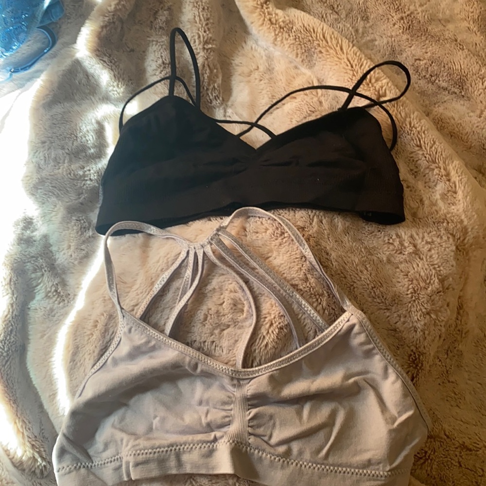 2 bralettes both comfy and strappy
